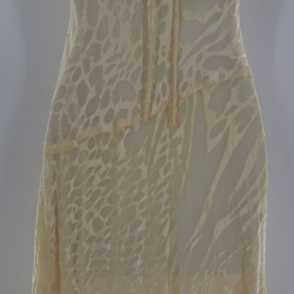 ASTR The Label Animal Print Slip Dress Women XS Yellow Fairy Party Event Holiday - Picture 12 of 16